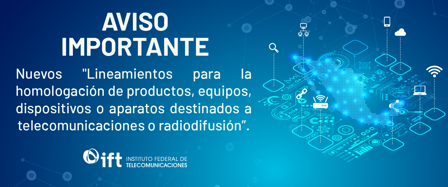 Banner Lineamientos para la homologación de productos y equipos